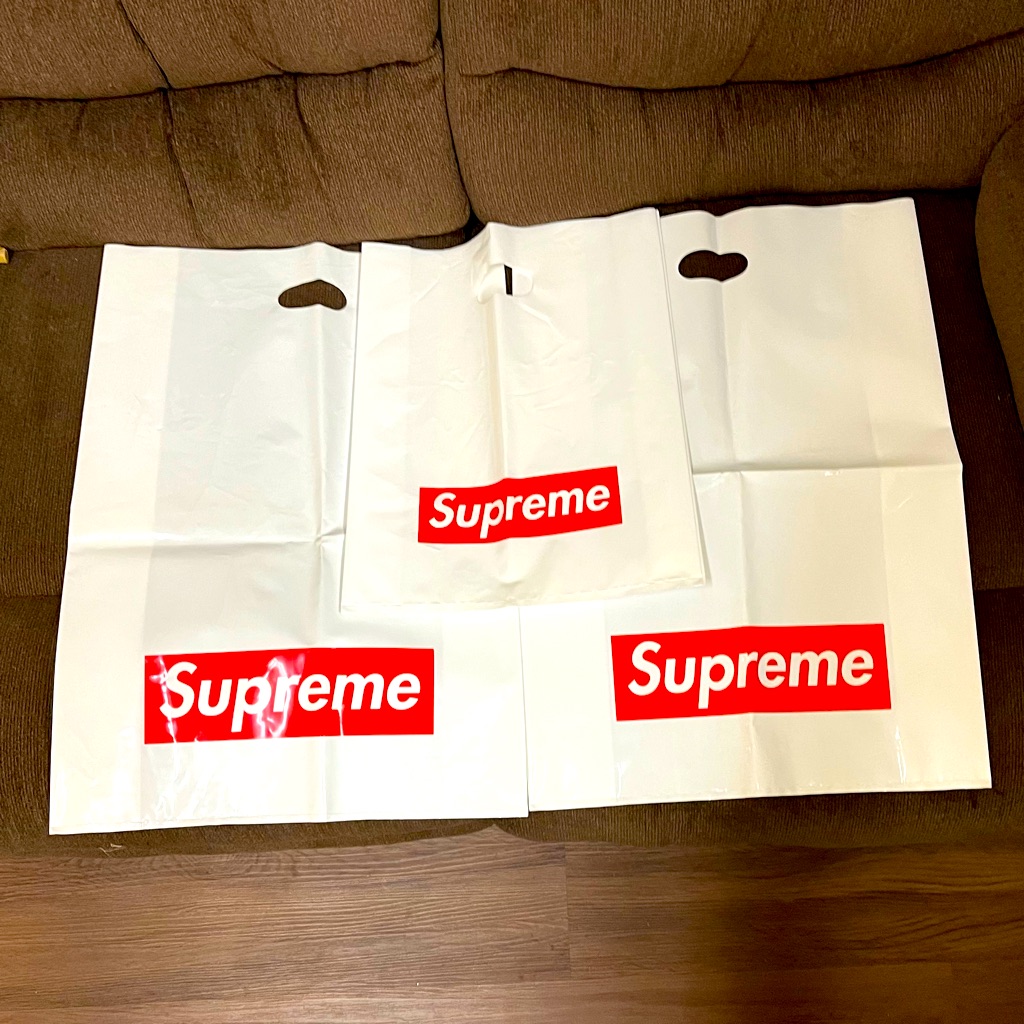 3 Authentic Supreme Shopping Bag